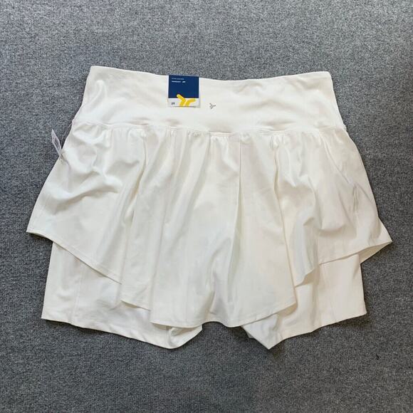 Old Navy Skort Womens 2X Plus White Extra Rise Go Dry PowerSoft 2 In 1 Pockets - Picture 9 of 12